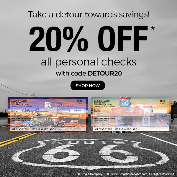 20% OFF Personal Checks with code EXPLORE20