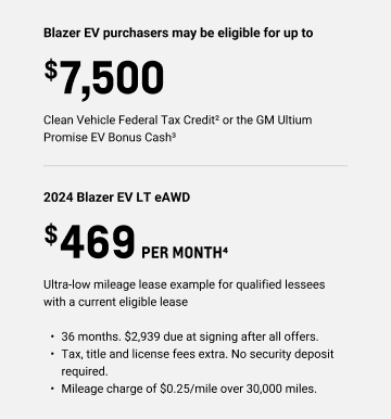 Blazer EV Current Offers