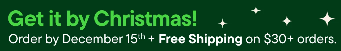 Get it by Christmas! Order by 12/15