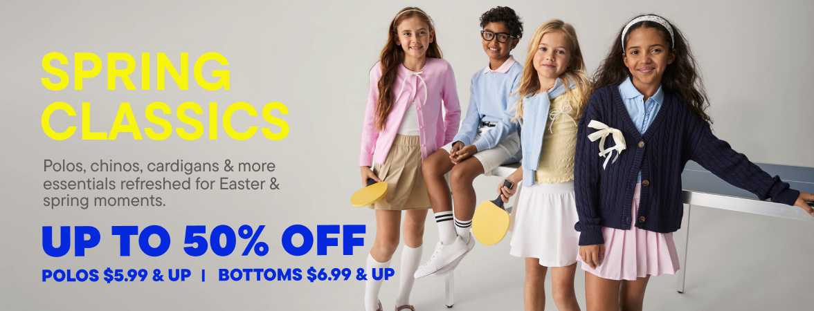 Up to 50% off Spring Essentials