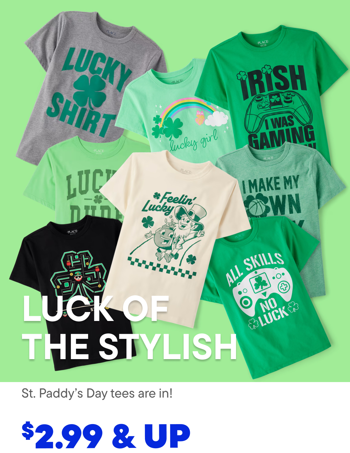 $2.99 & Up St. Patrick's Day Shop