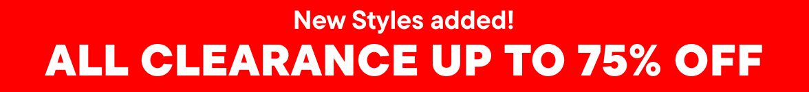 Up to 75% off Clearance
