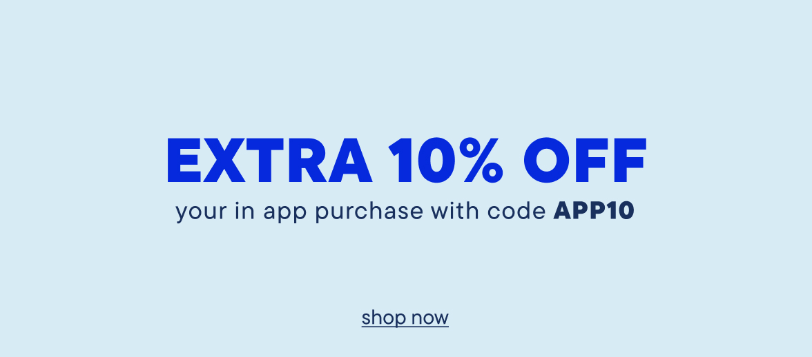 Extra 10% off your in app purchase with code APP10
