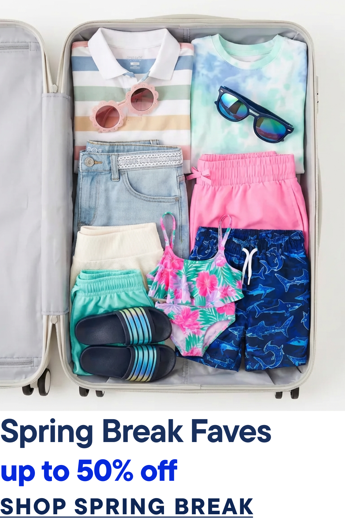 Up to 50% off Spring Break