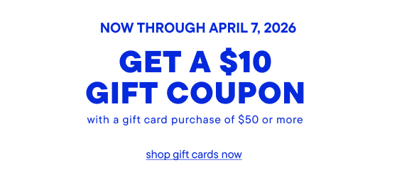 Get a $10 Gift Coupon