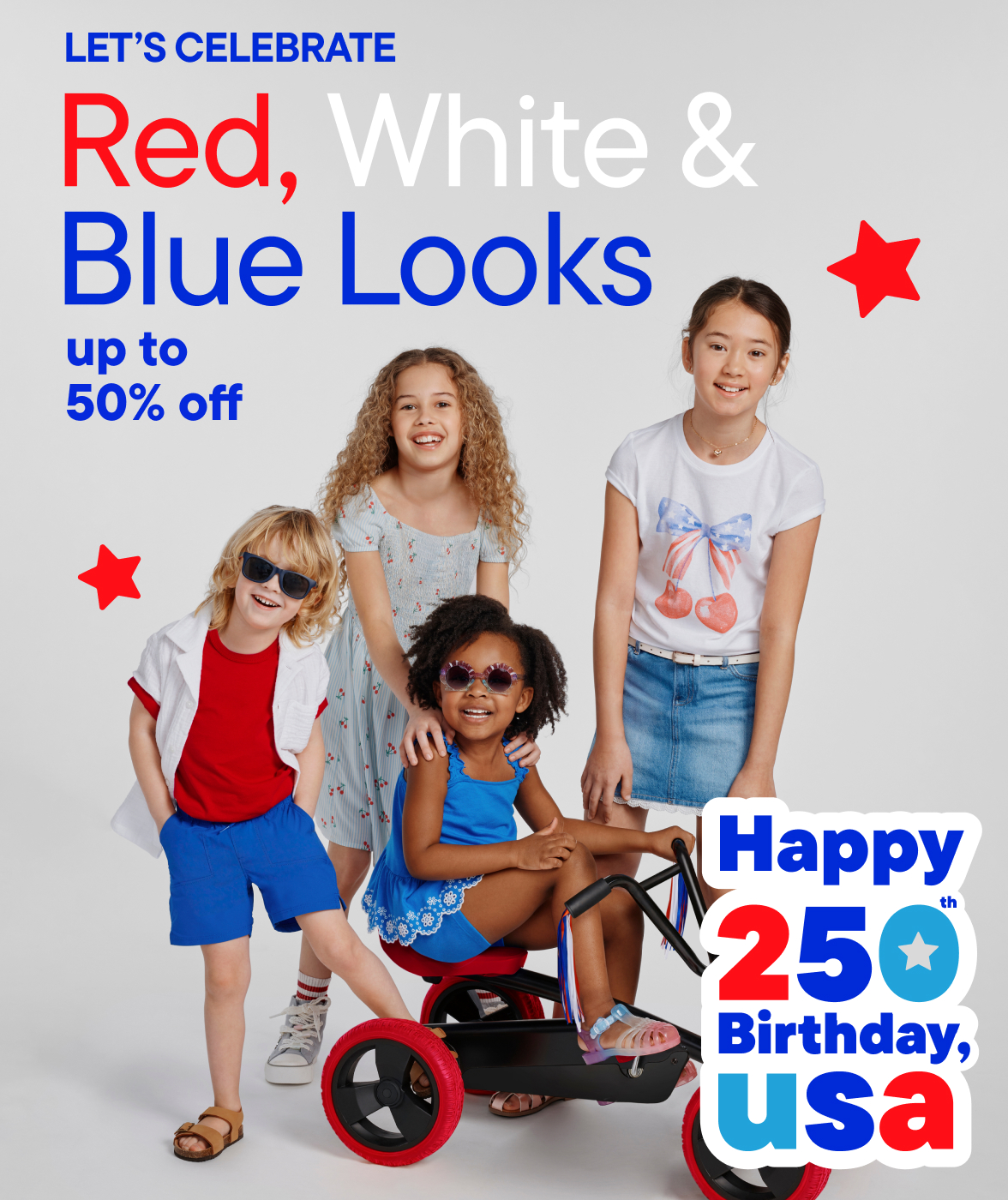 Up to 50% off 4th of July