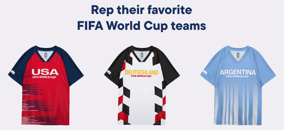 Rep their favorite FIFA World Cup teams