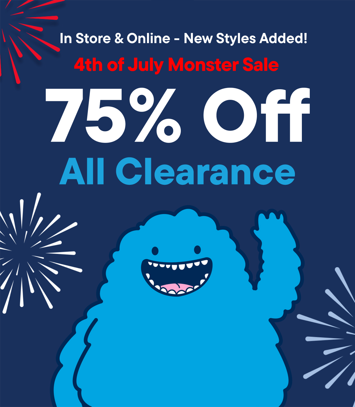 75% Off All Clearance 