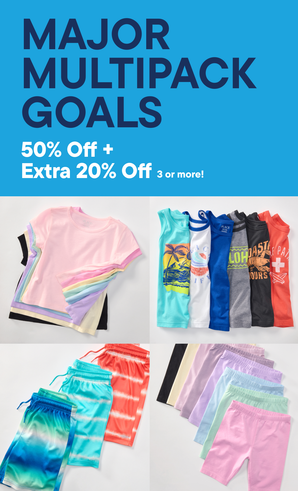 50% off Multipacks + Extra 20% off 3 or more