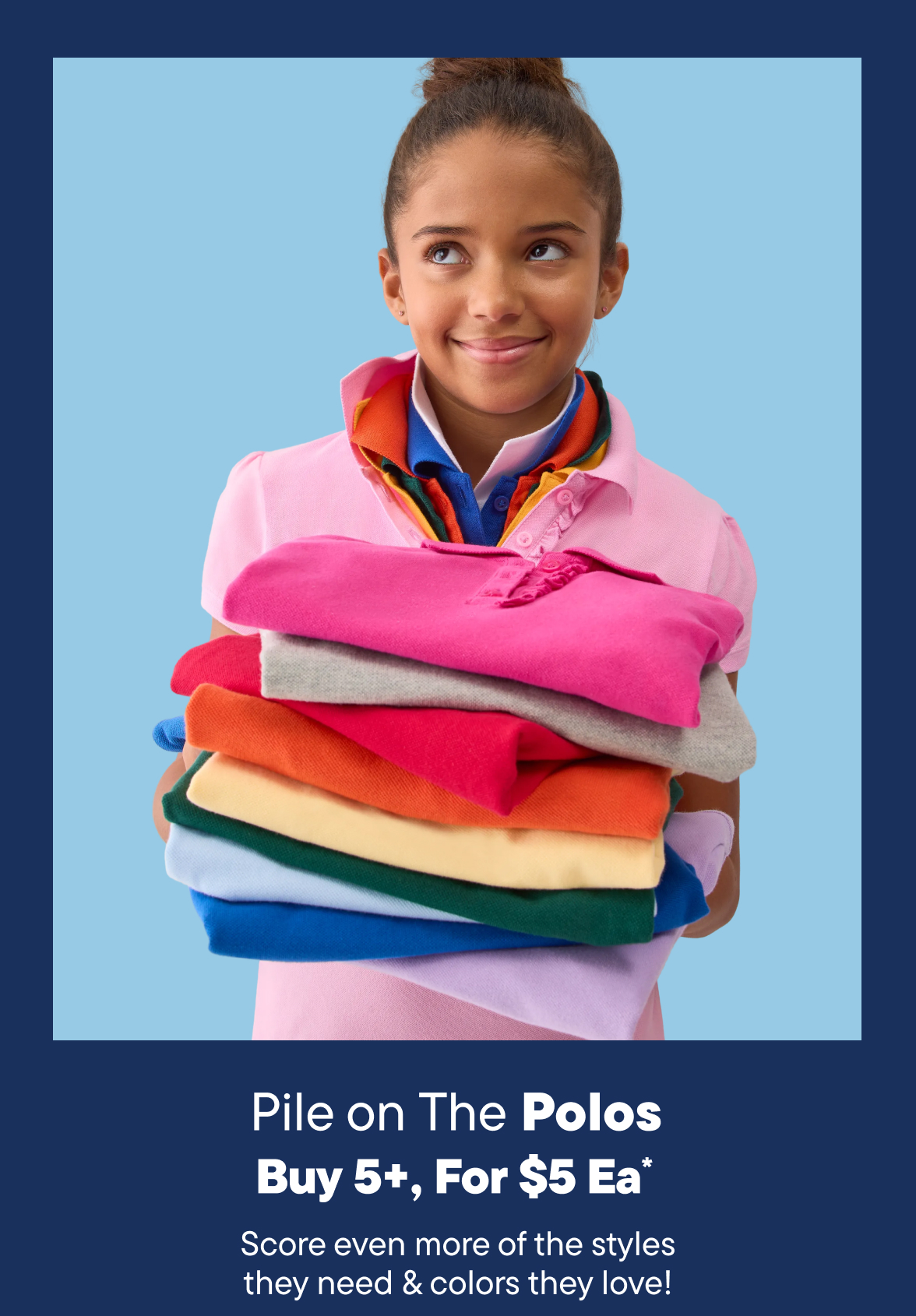 Polos 5+ for $7 each