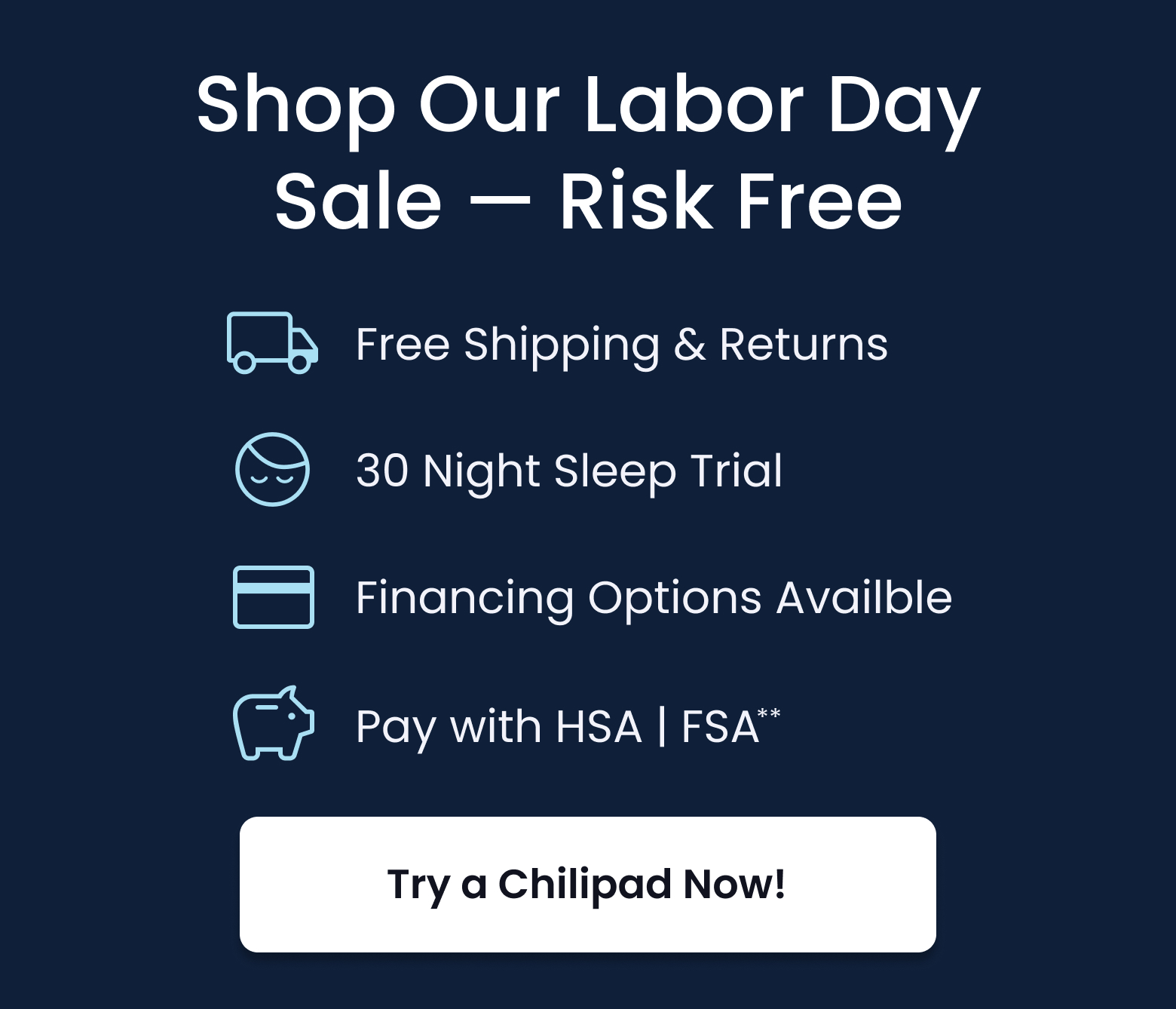 Shop Our Labor Day Sale -- Risk Free! - SHOP CHILIPAD