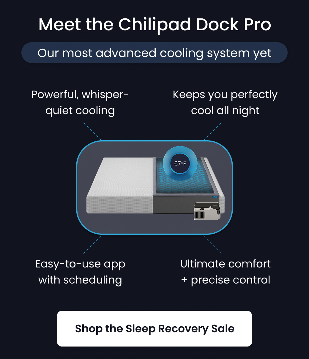 Meet the Chilipad Dock Pro: Our most advanced cooling system yet. - SHOP RECOVERY SALE