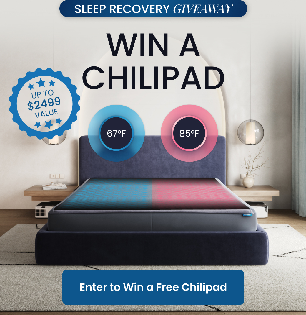 SLEEP RECOVERY GIVEAWAY: WIN A CHILIPAD - ENTER TO WIN A FREE CHILIPAD