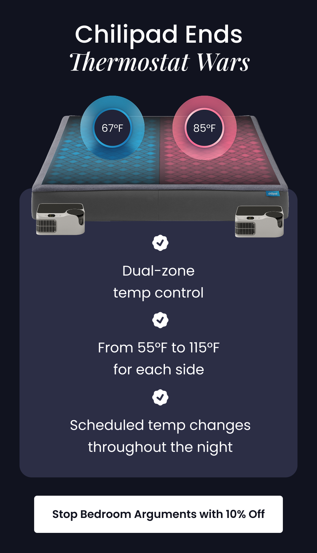 Chilipad Ends Thermostat Wars - SHOP 10% OFF