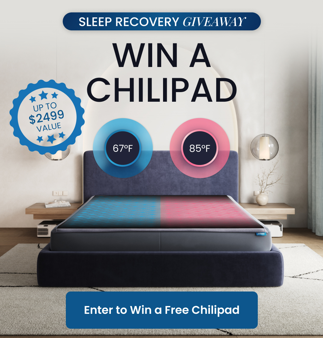 SLEEP RECOVERY GIVEAWAY: WIN A CHILIPAD - ENTER TO WIN A FREE CHILIPAD