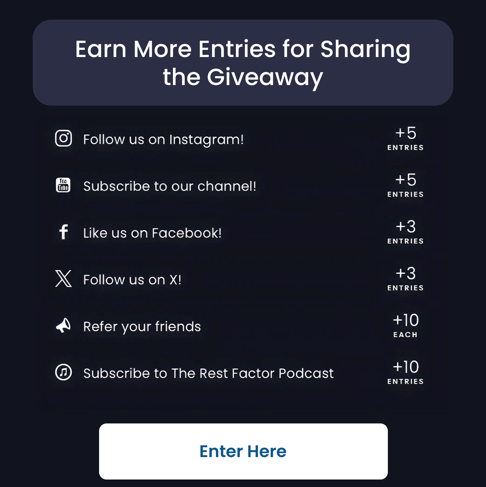 Earn More Entries for Sharing the Giveaway - ENTER HERE