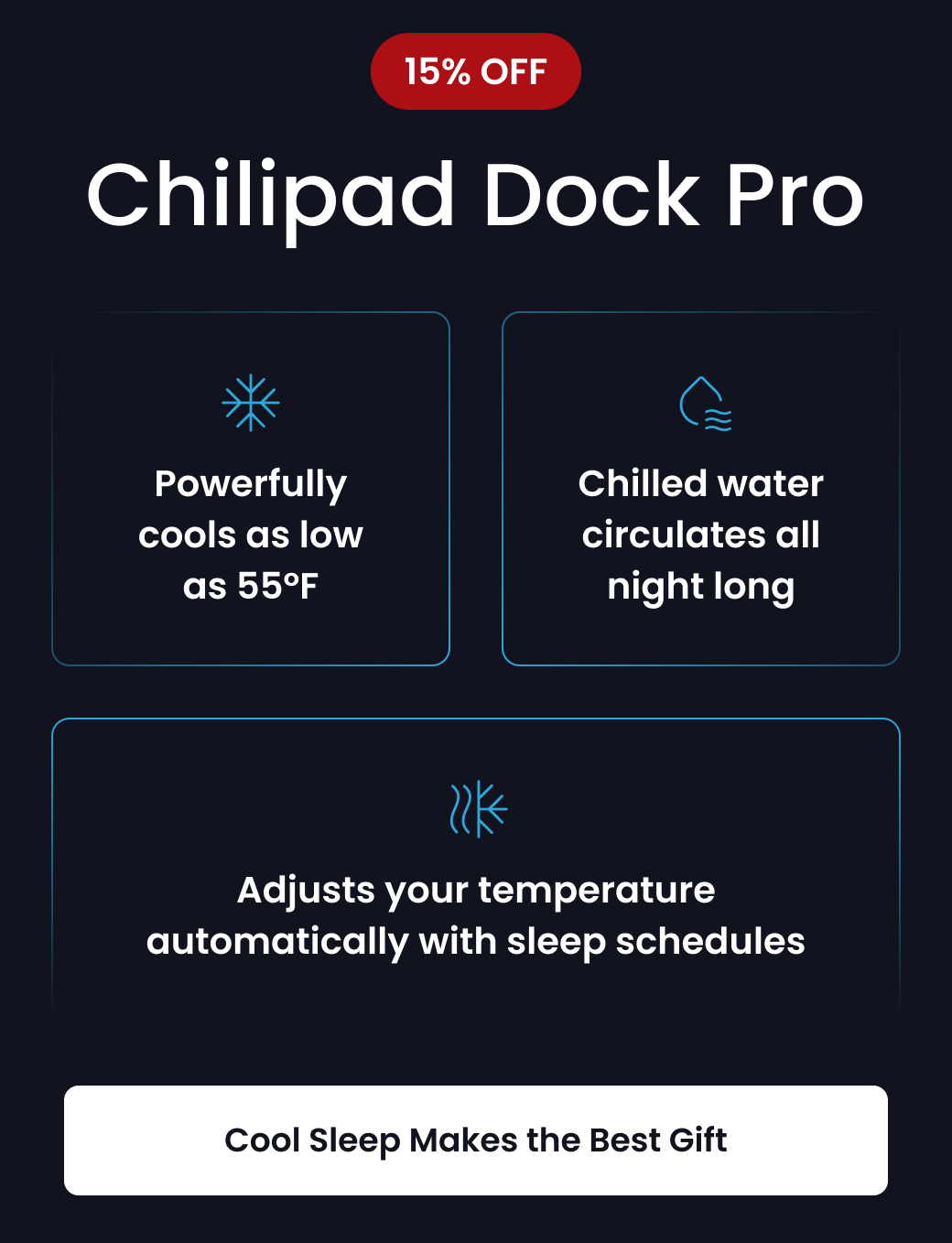 15% OFF: Chilipad Dock Pro - SHOP COOL SLEEP