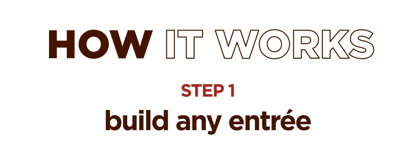 step one: build any entree