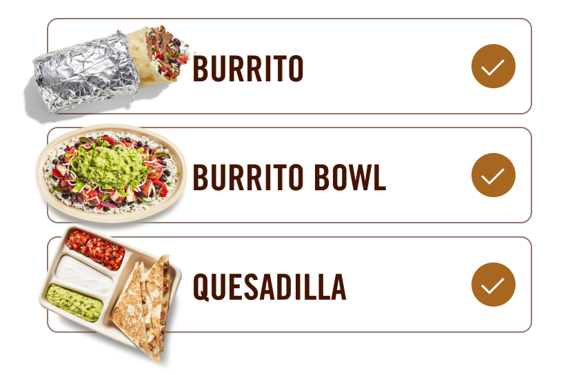 burrito. burrito bowl. quesadilla
