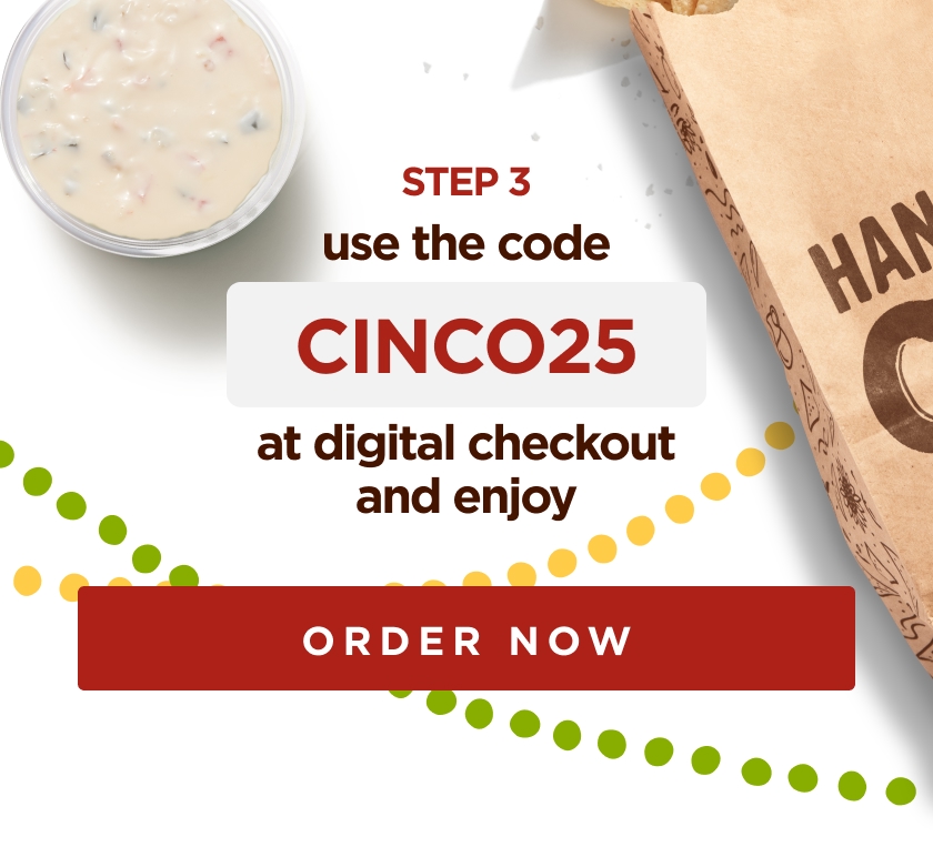step 3: use this code cinco25 at digital checkout and enjoy