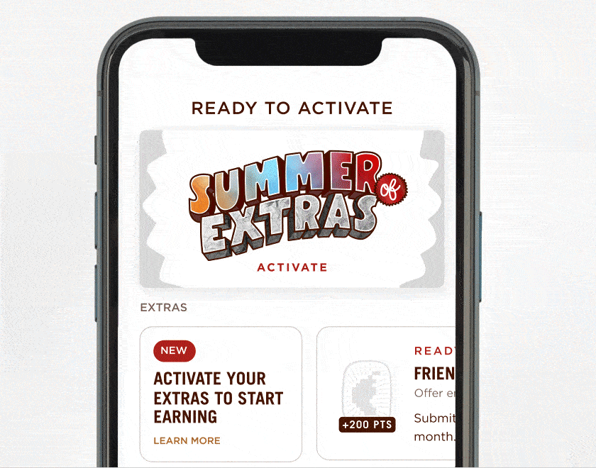 GIF of badge drop with phone image. 