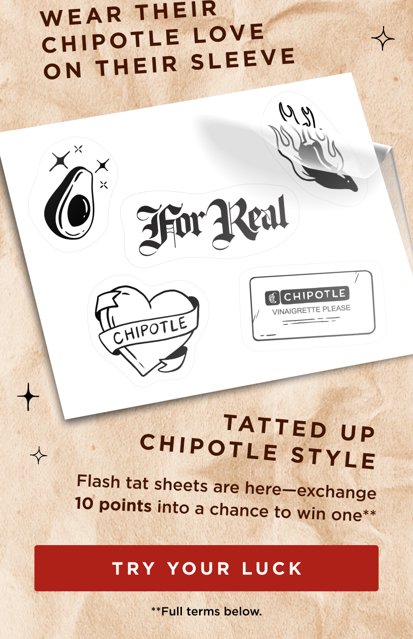 wear their chipotle love on their sleeve.