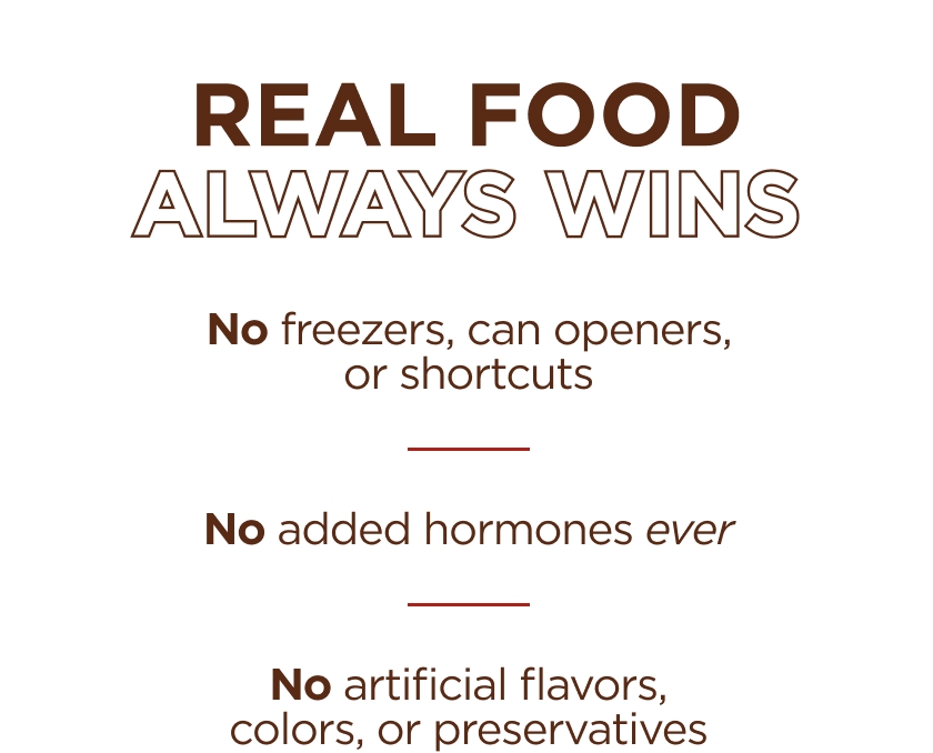 real food always wins