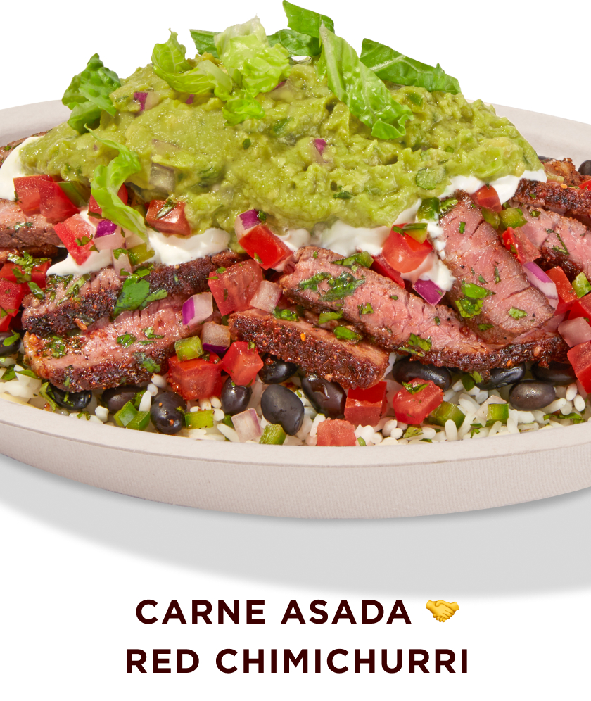 carne asada goes hand in hand with red chimichurri