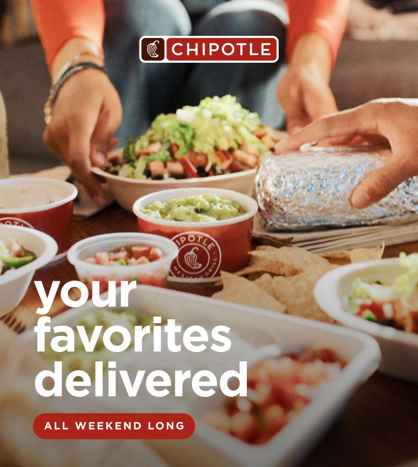 your favorites delivered all weekend long