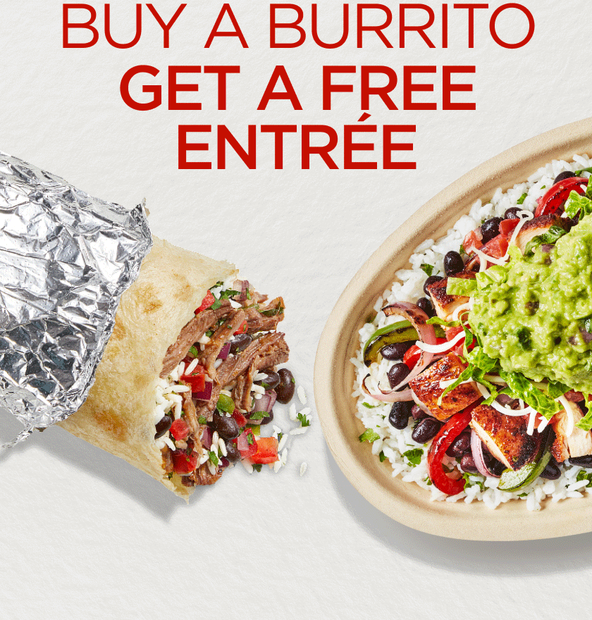 Buy A Burrito, Get A Free Entrée