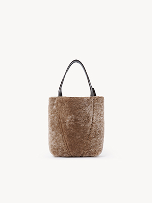 Small Chloé Spin tote bag in shearling