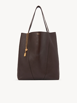 Large Chloé Spin tote bag in grained leather