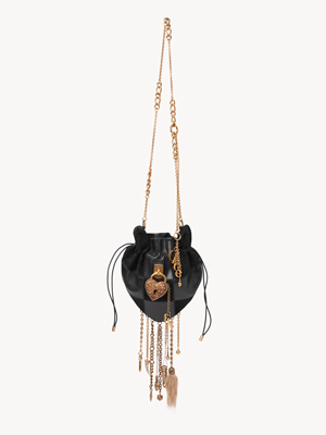 Château Treasures cross-body bag in grained & suede leather