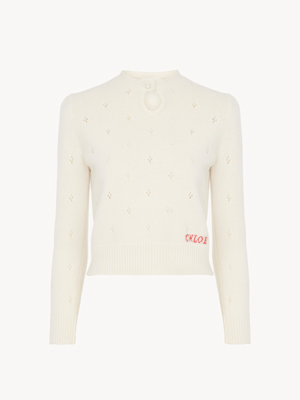 Logo jumper in a wool & cashmere knit