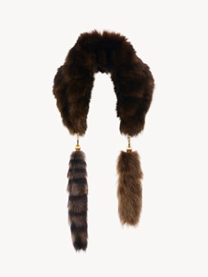 The Treasure Tails scarf in shearling