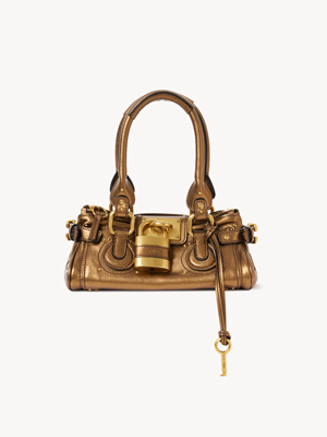 Small Paddington bag in metallised leather