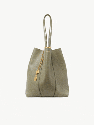 Small Chloé Spin tote bag in grained & suede leather