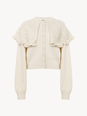 Cape cardigan in a wool & cashmere knit