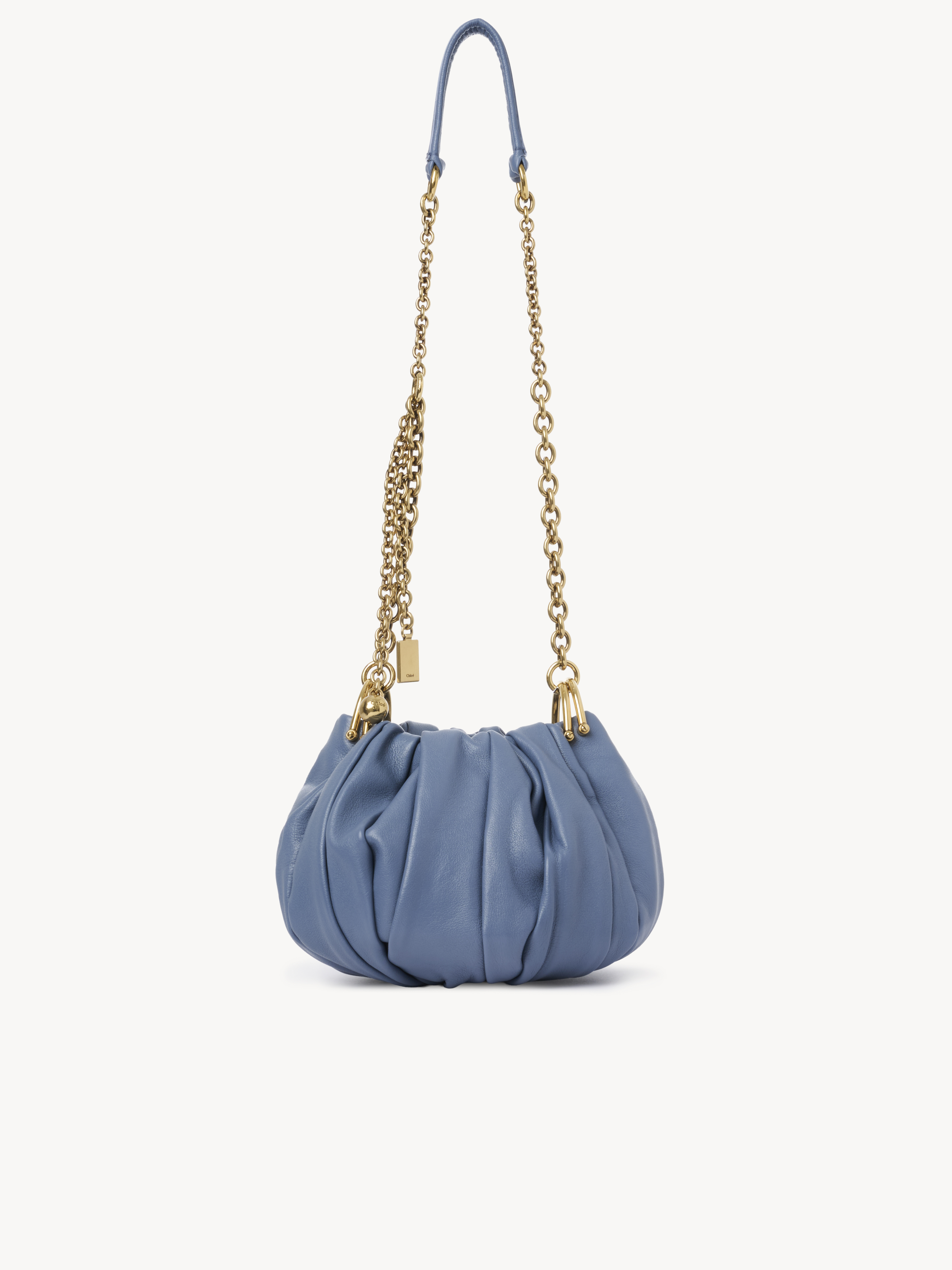 Chloé Plissé shoulder bag with chain in pleated leather