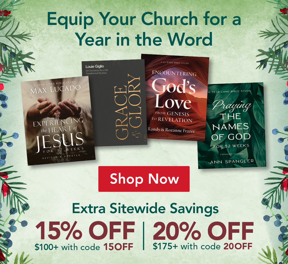 Equip Your Church for a Year in the Word - save up to 20% off $175+ with code 20OFF