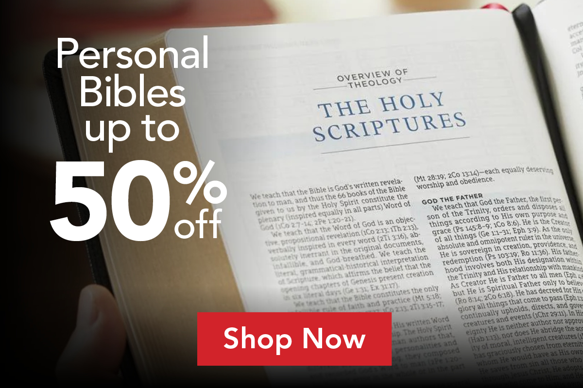 Personal Bibles up to 50% off