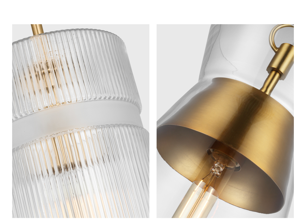 Close ups of the Liouet Pendant and Atlantic Pendant
