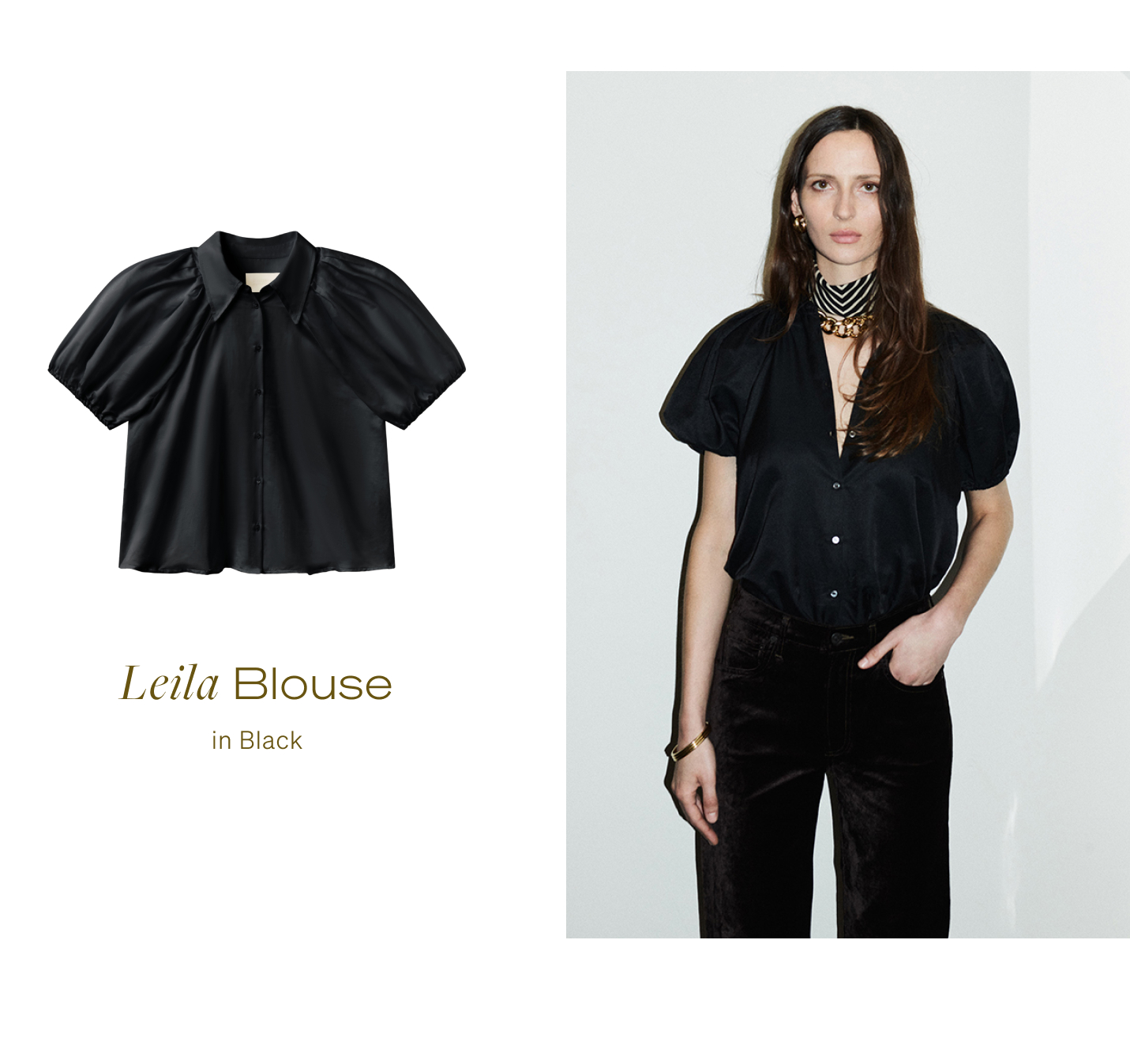Leila Blouse in Black