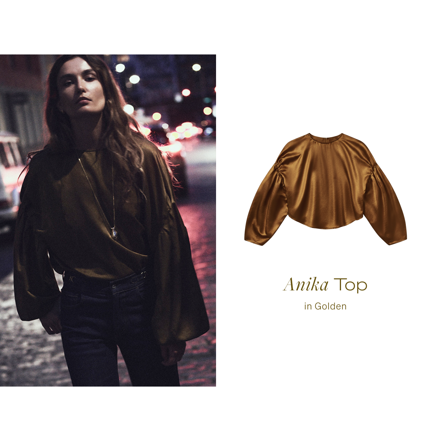 Shop the Anika Top in Golden