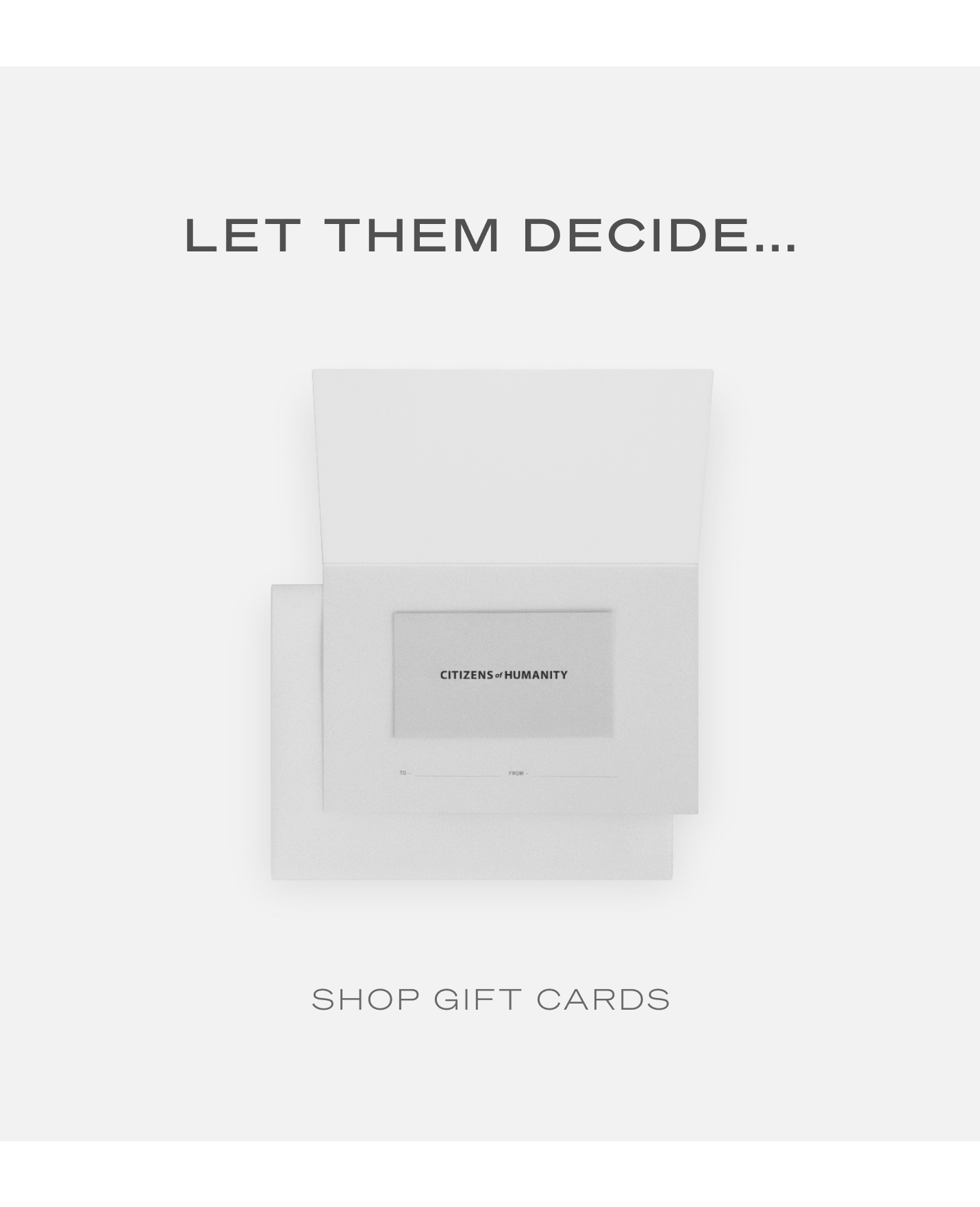 Let Them Decide – Shop Gift Cards