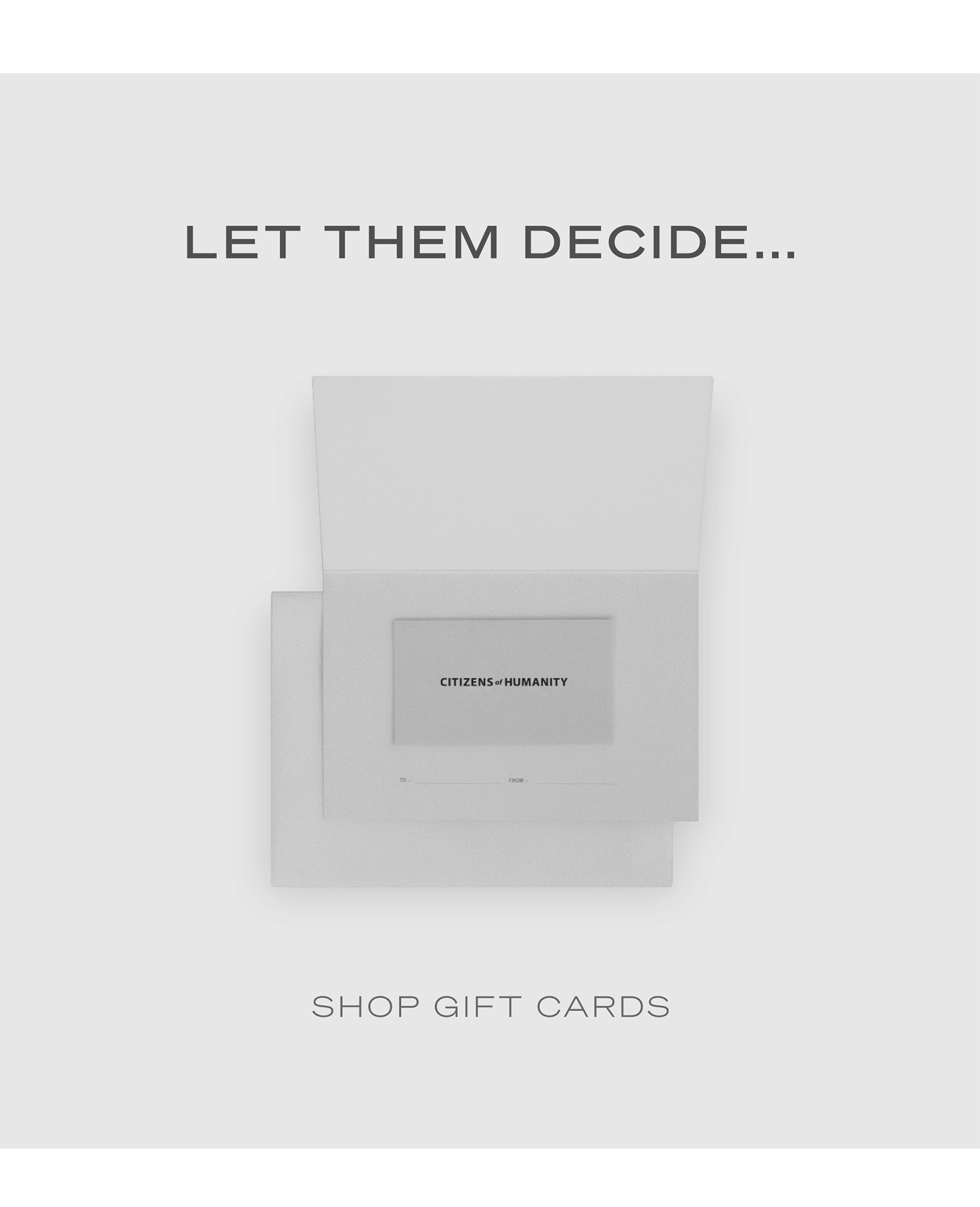 Let Them Decide – Shop Gift Cards