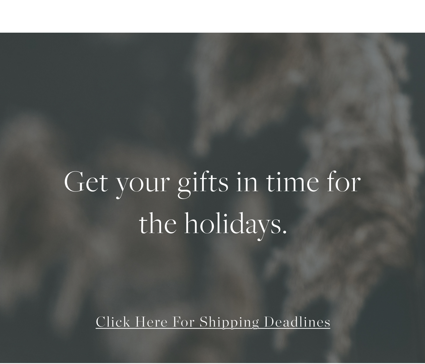 Click Here For Shipping Deadlines