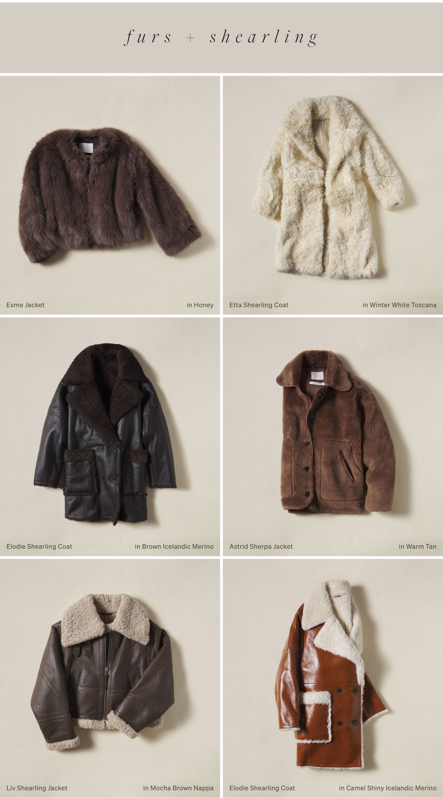 Shop furs & shearlings