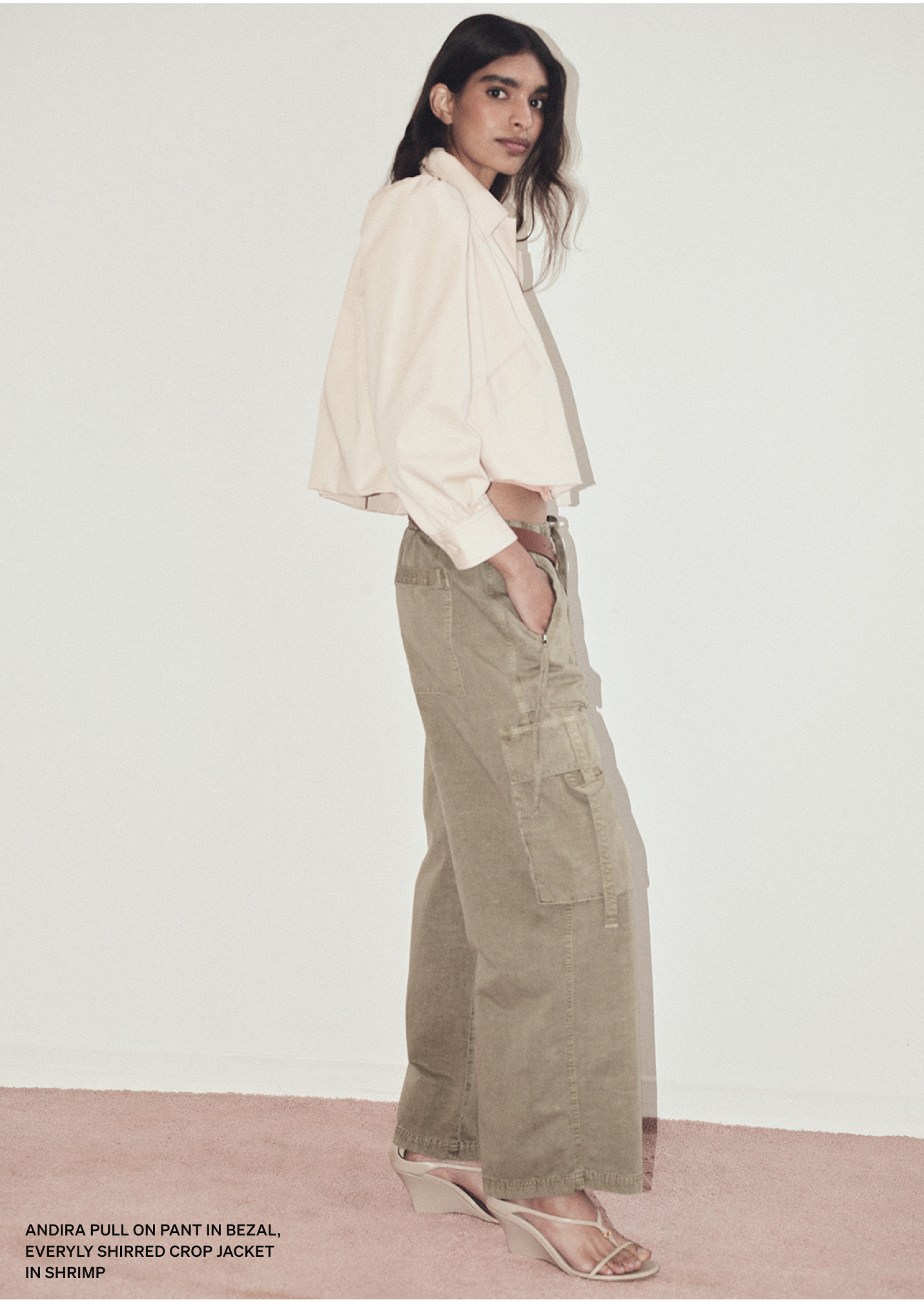 Shop the Andira Pull On Pant & Everyly Shirred Crop Jacket