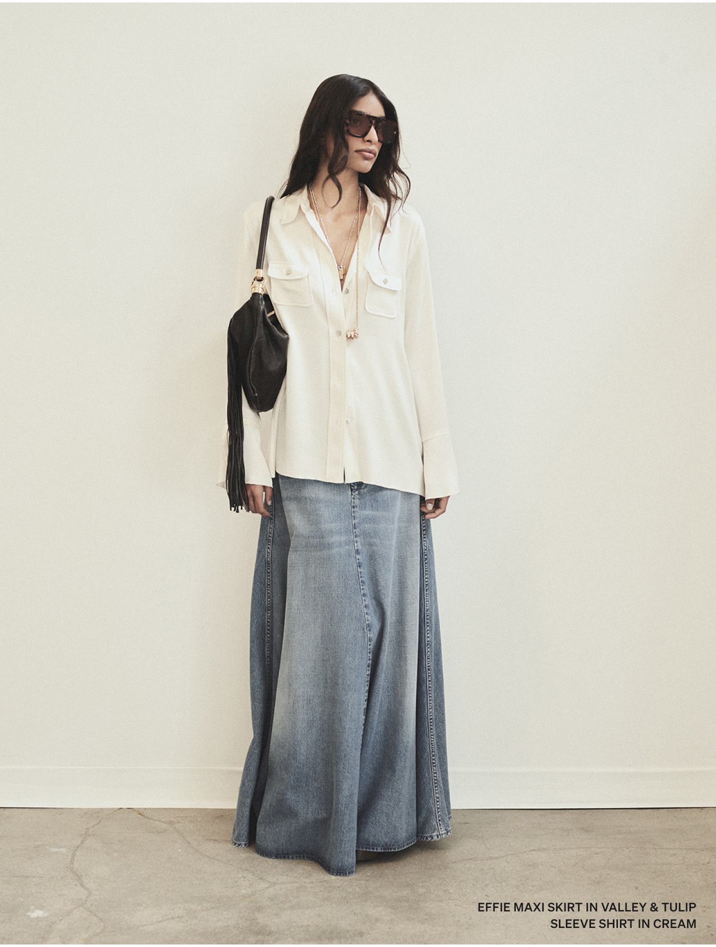 Shop the Effie Maxi Skirt & Tulip Sleeve Shirt